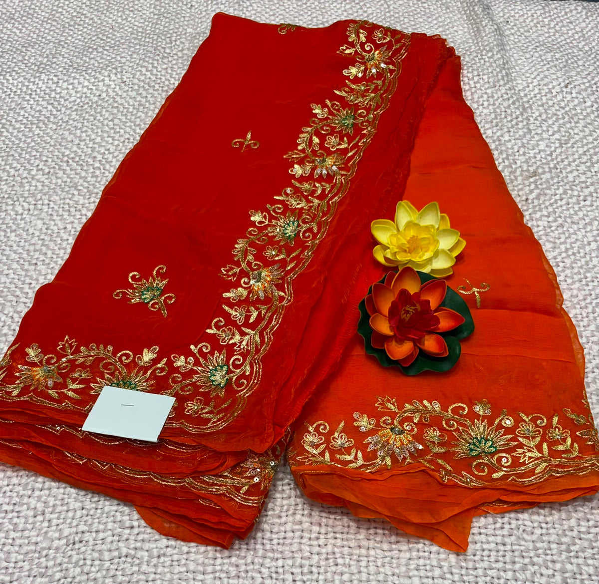 DIAMOND CHIFFON SAREE