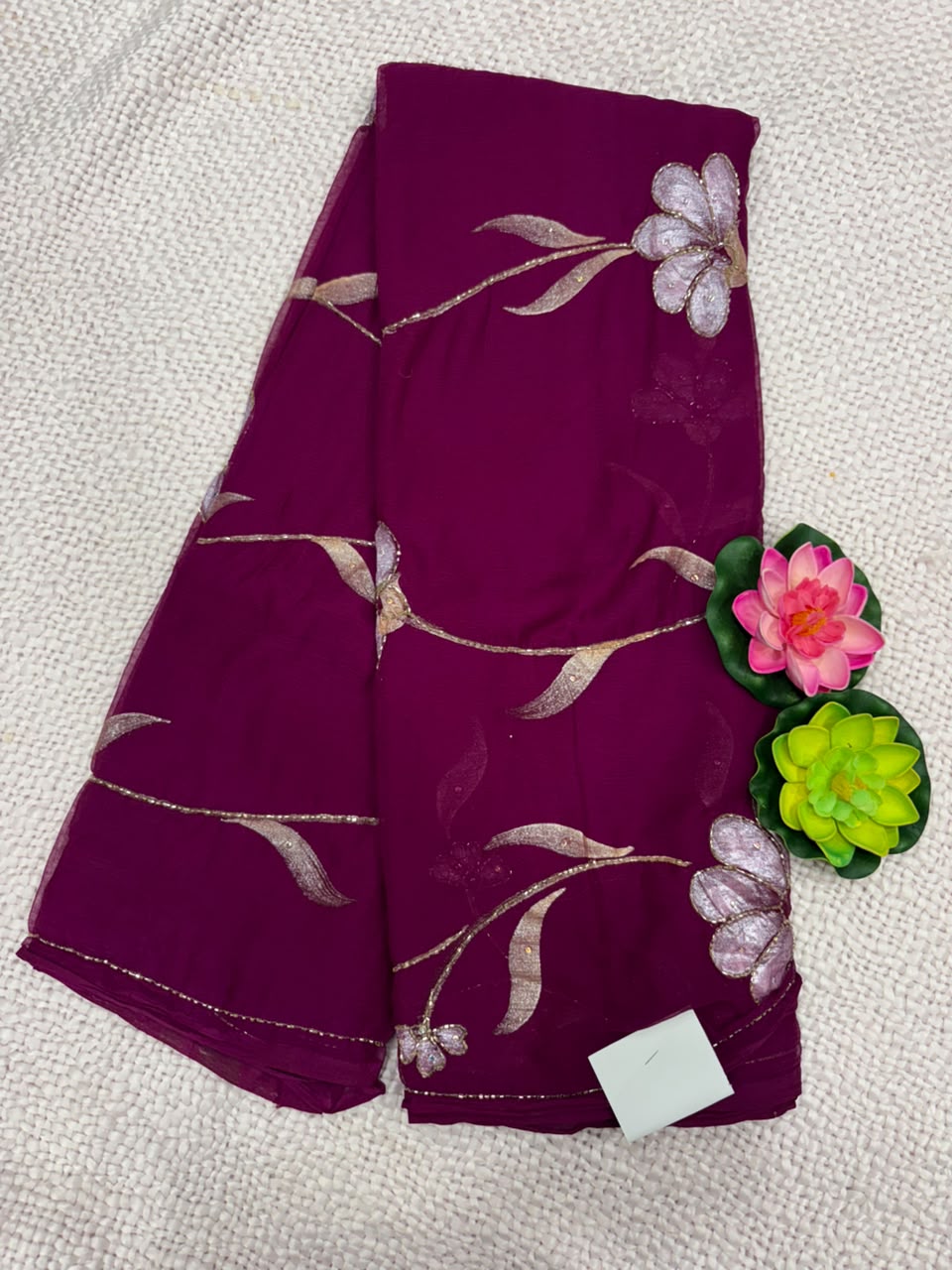 SEMI CHIFFON WORK SAREE
