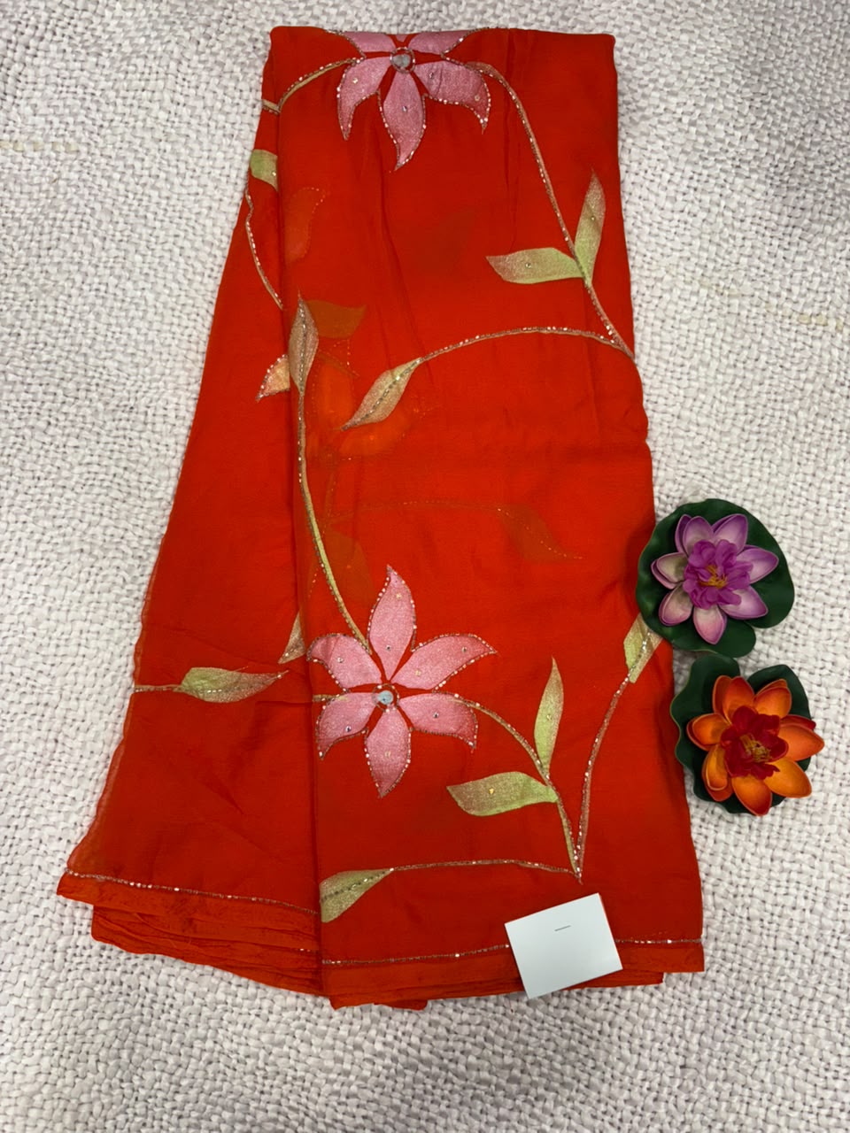 SEMI CHIFFON WORK SAREE