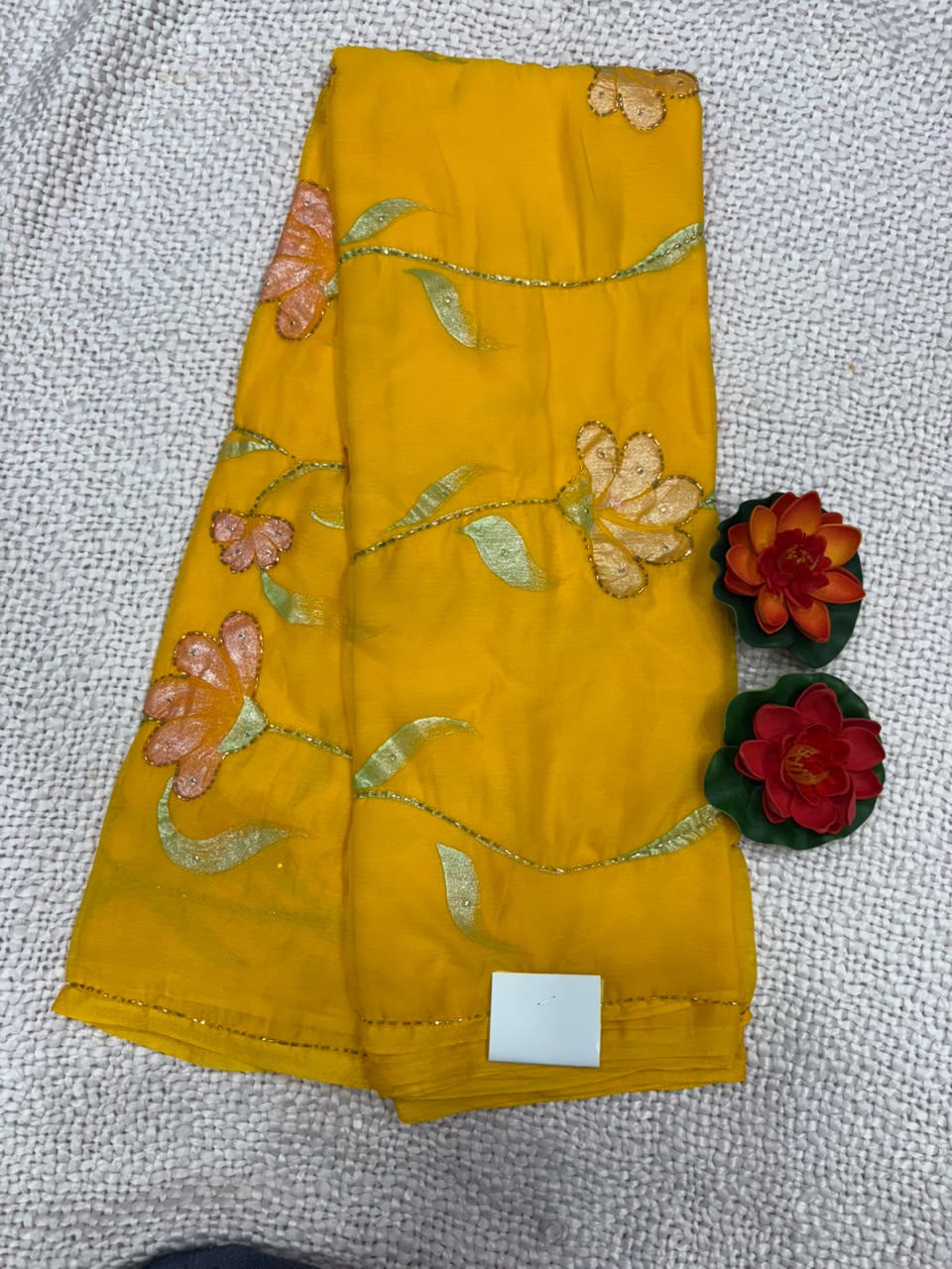 SEMI CHIFFON WORK SAREE