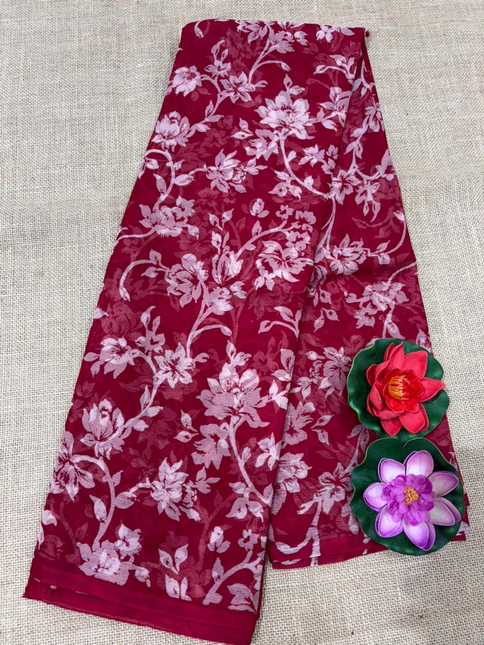 SEMI CHIFFON SAREE