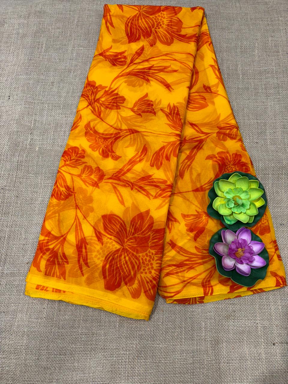 SEMI CHIFFON SAREE