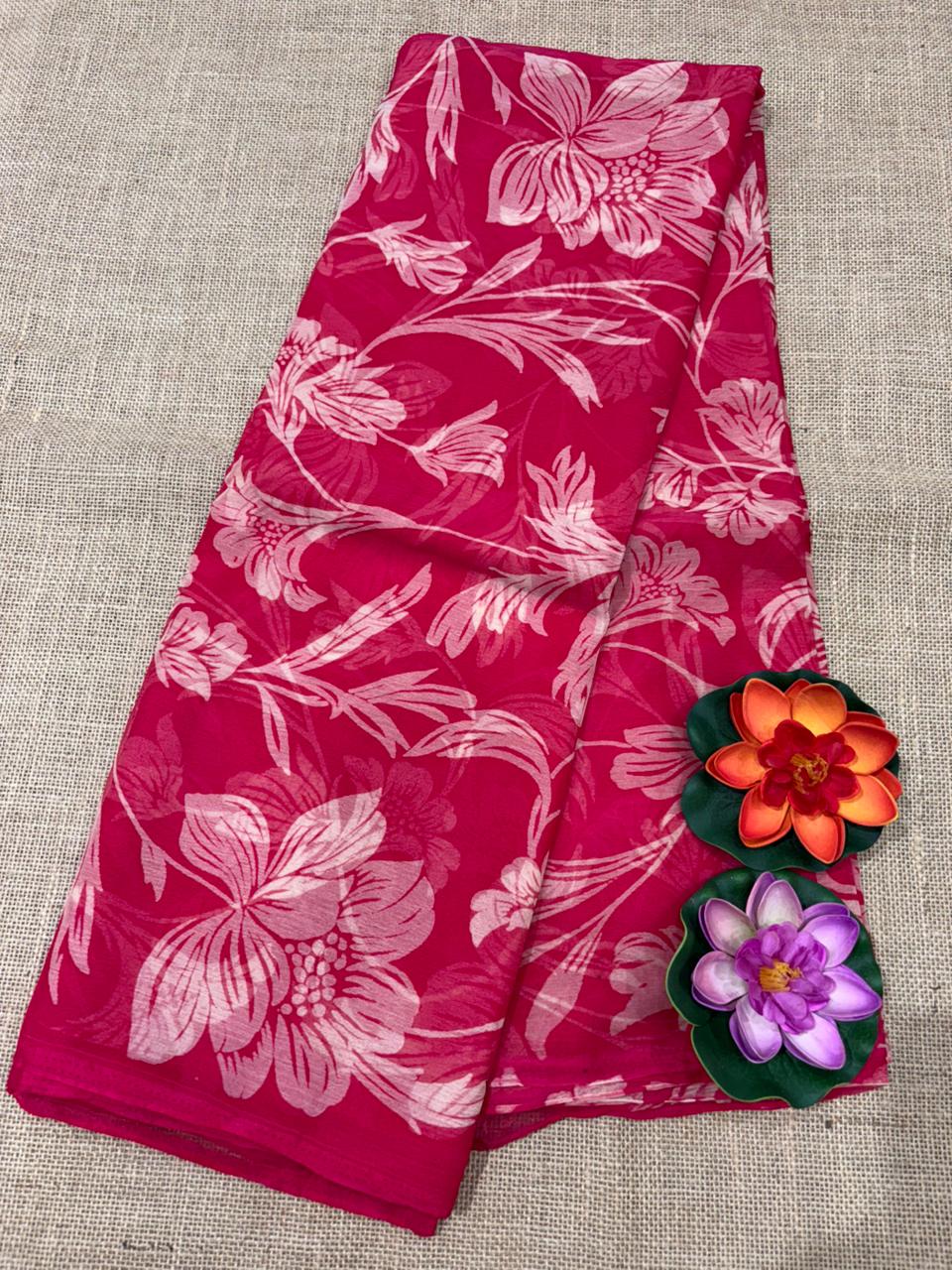 SEMI CHIFFON SAREE