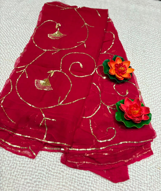 DIAMOND CHIFFON SAREE