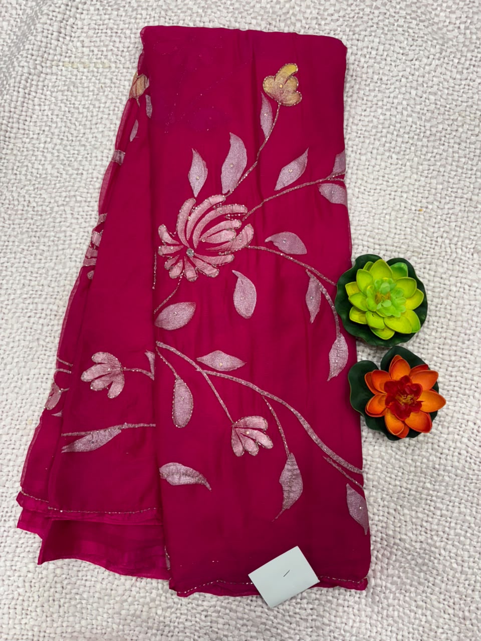 SEMI CHIFFON WORK SAREE