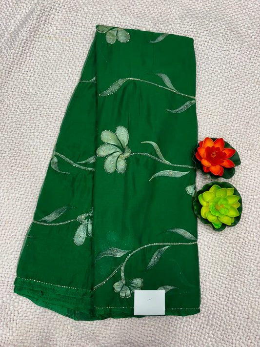 SEMI CHIFFON WORK SAREE