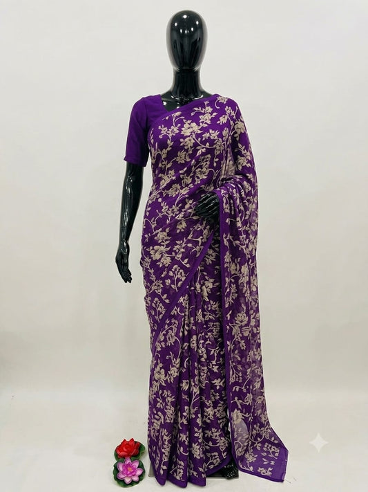 SEMI CHIFFON SAREE