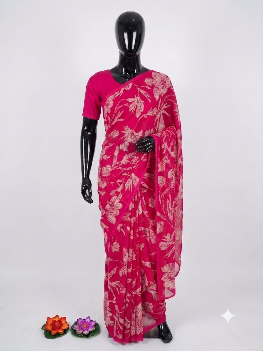SEMI CHIFFON SAREE
