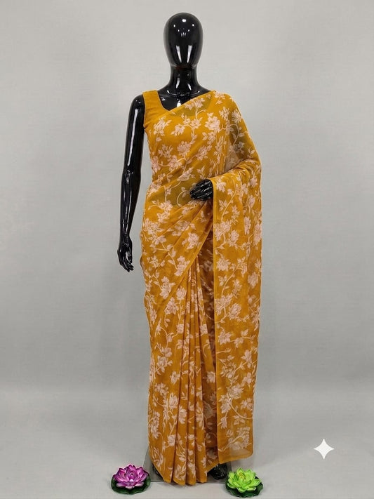 SEMI CHIFFON SAREE