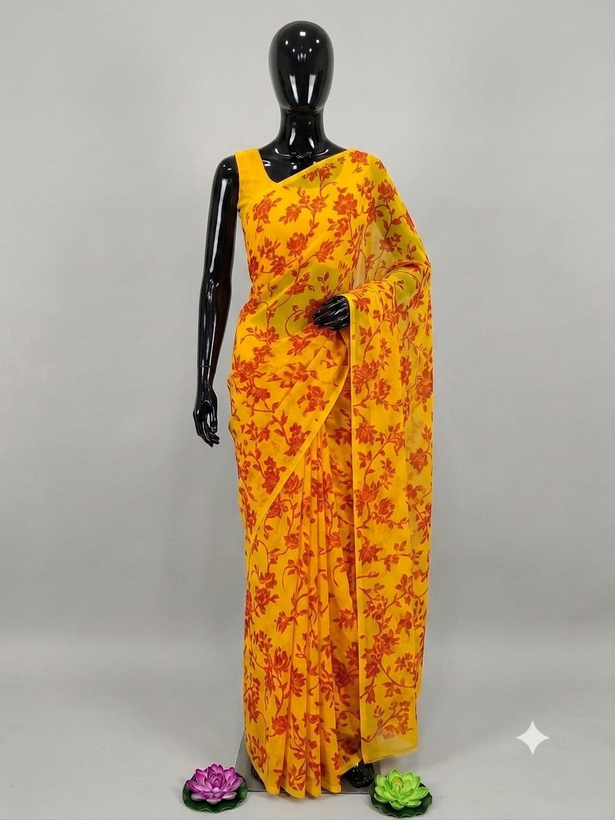 SEMI CHIFFON SAREE