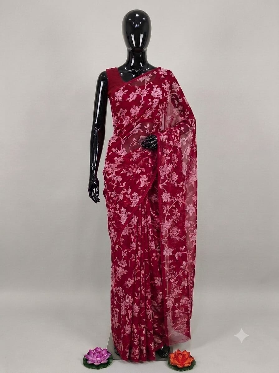 SEMI CHIFFON SAREE