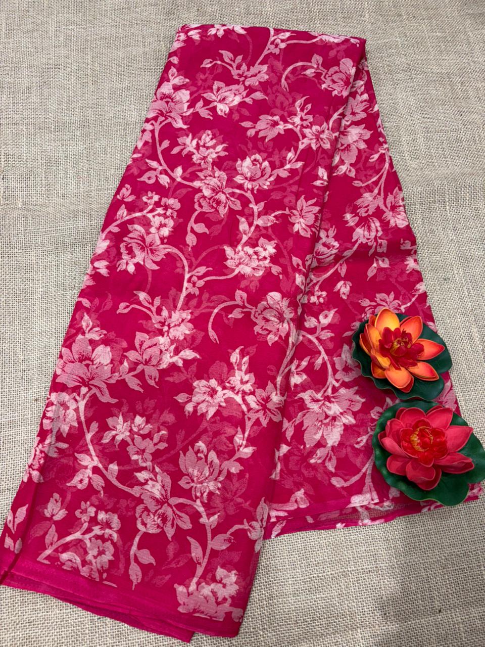 SEMI CHIFFON SAREE