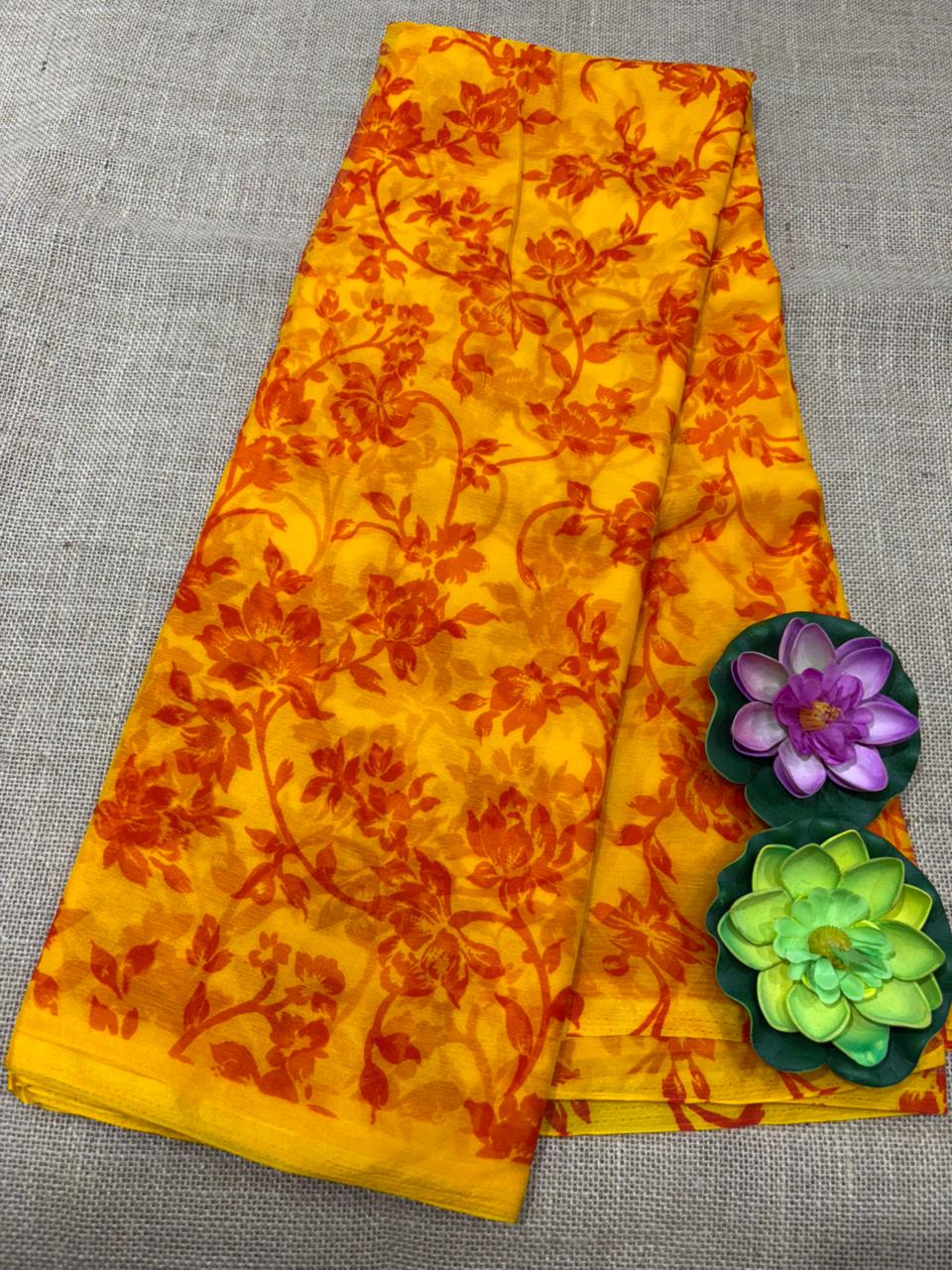 SEMI CHIFFON SAREE